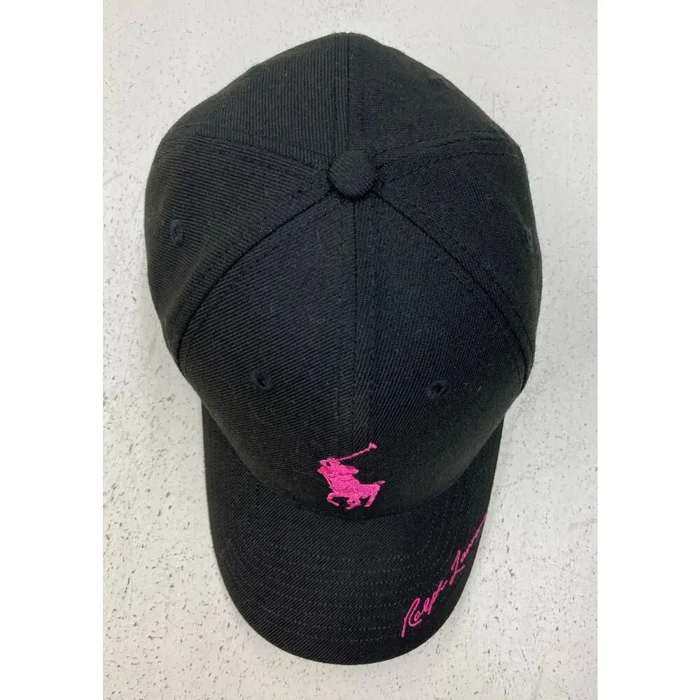 RARE New Era x Polo Ralph Lauren Pink Pony cancer awareness wool fitted hat, L